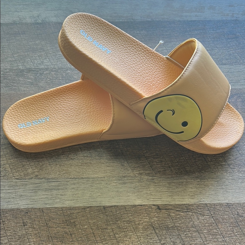 Old Navy Orange Sandals Minimalist Slip-On Design